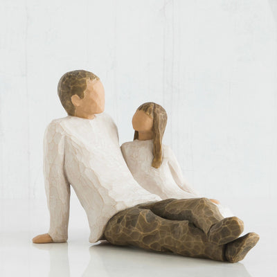 Figurine Père et fille - Willow Tree - <i>Célébrer l'amour entre pères et filles</i>